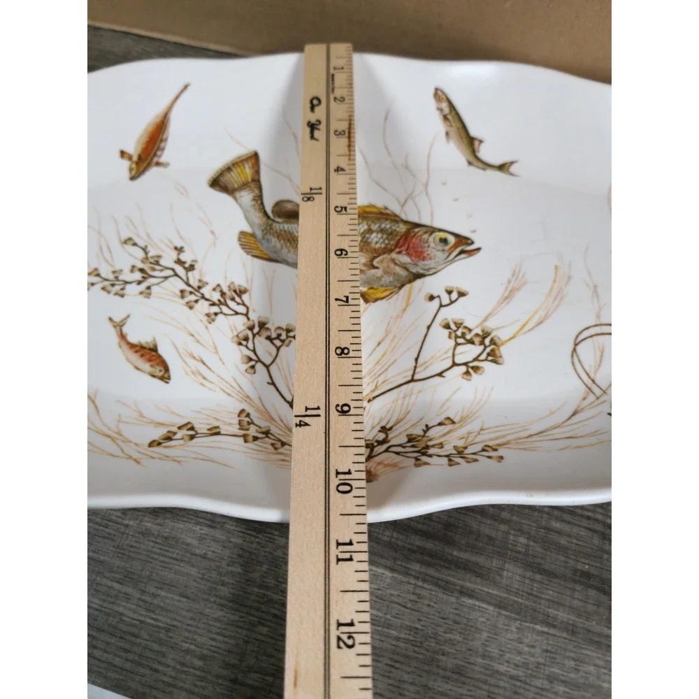 Montage of the Sea - Waverly Products Vintage Melamine Serving Platter
